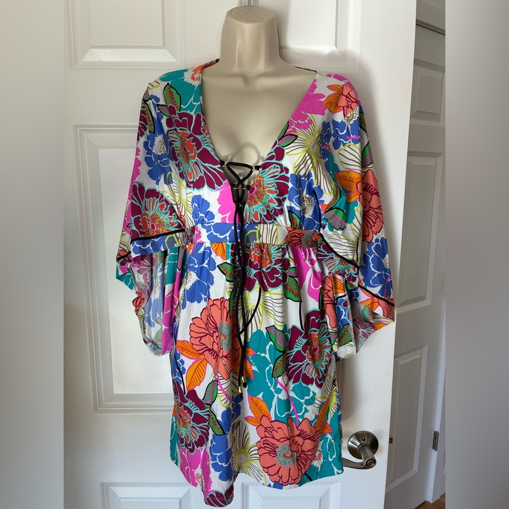 Trina Turk Colorful Floral Tunic